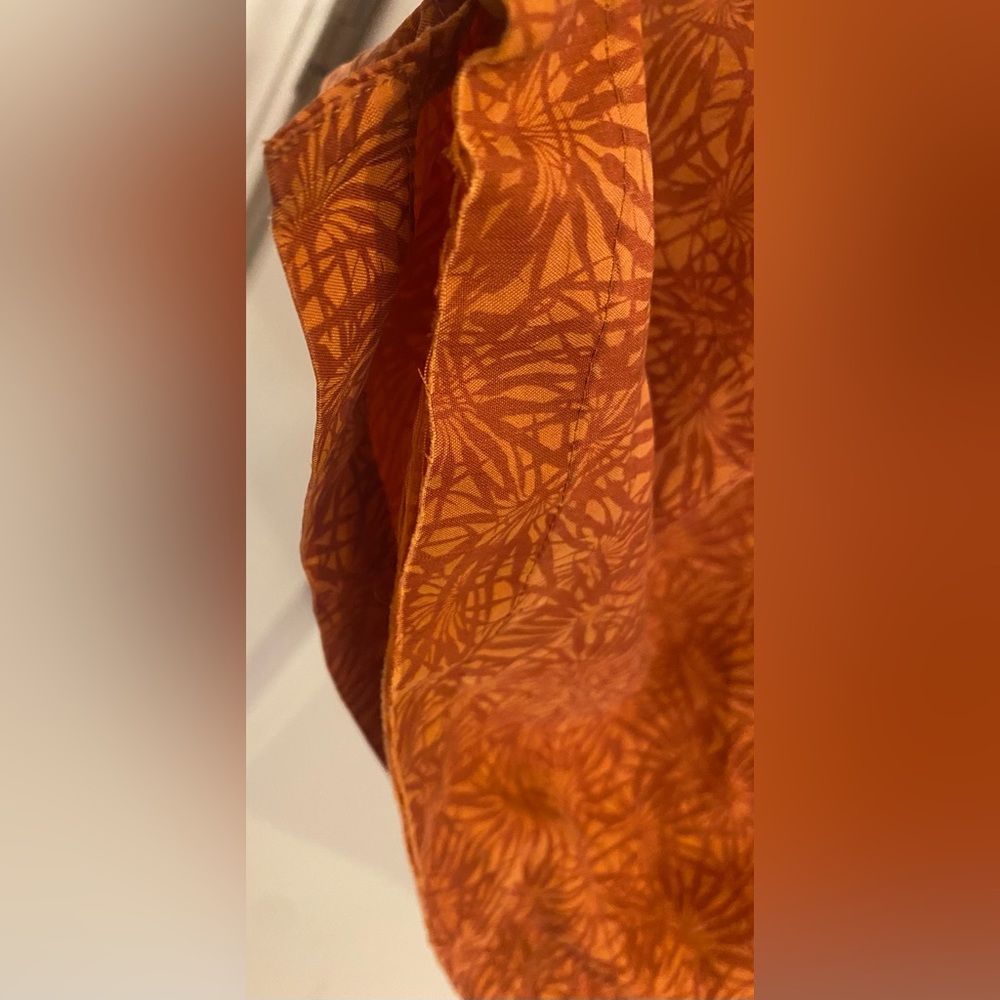Royal Robbins Short Sleeve Button Up Shirt Sz L Two-tone Orange Print - Picture 7 of 7